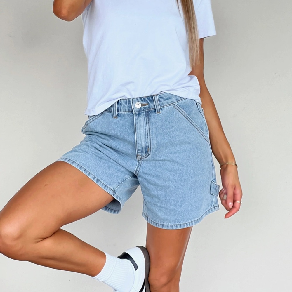 White Fox Boutique Light Blue Jean Shorts